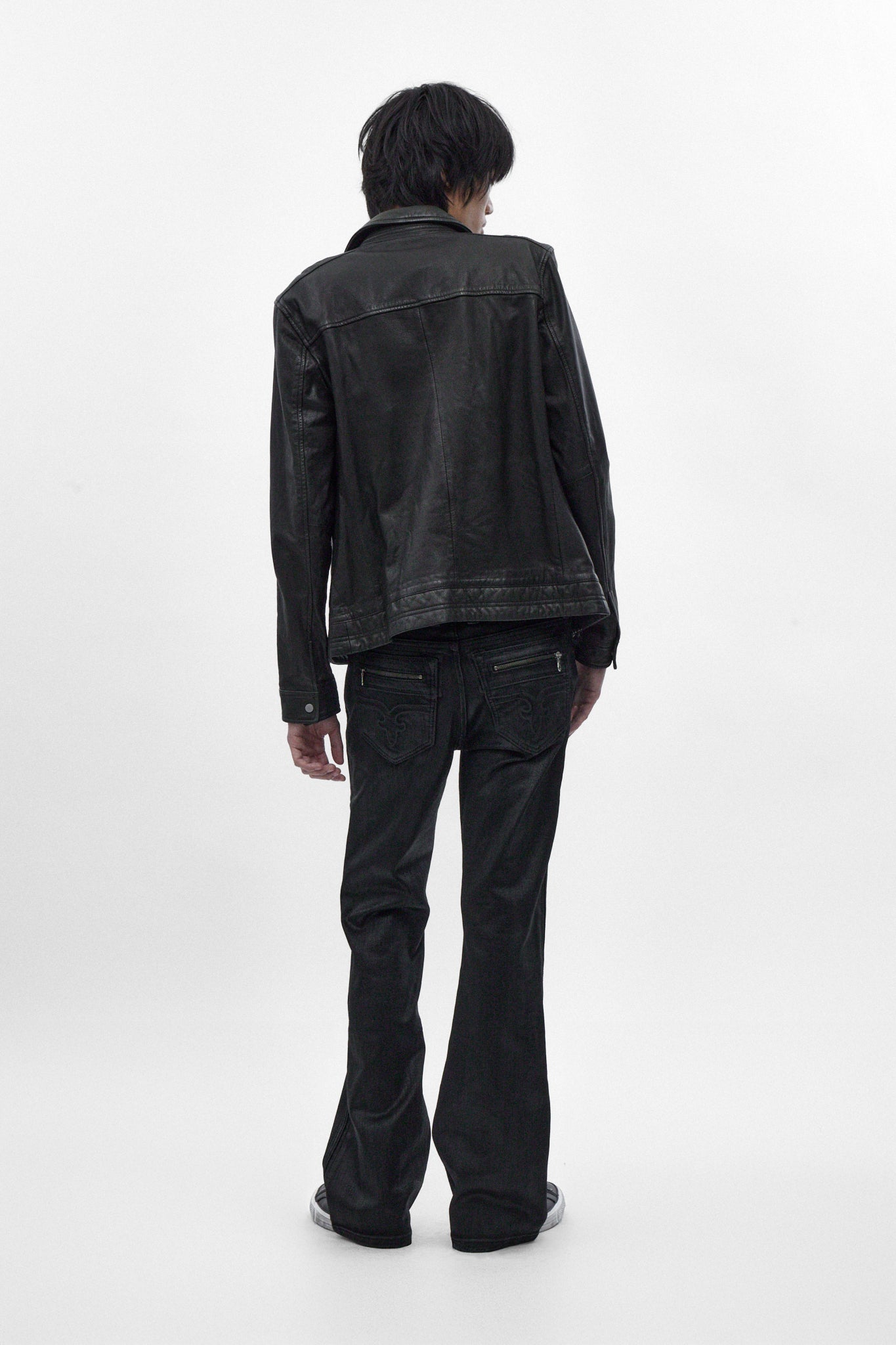 Jon Slim Flare Jeans in Black Coating - Rock Revival®