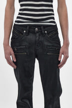 Jon Slim Flare Jeans in Black Coating - Rock Revival®