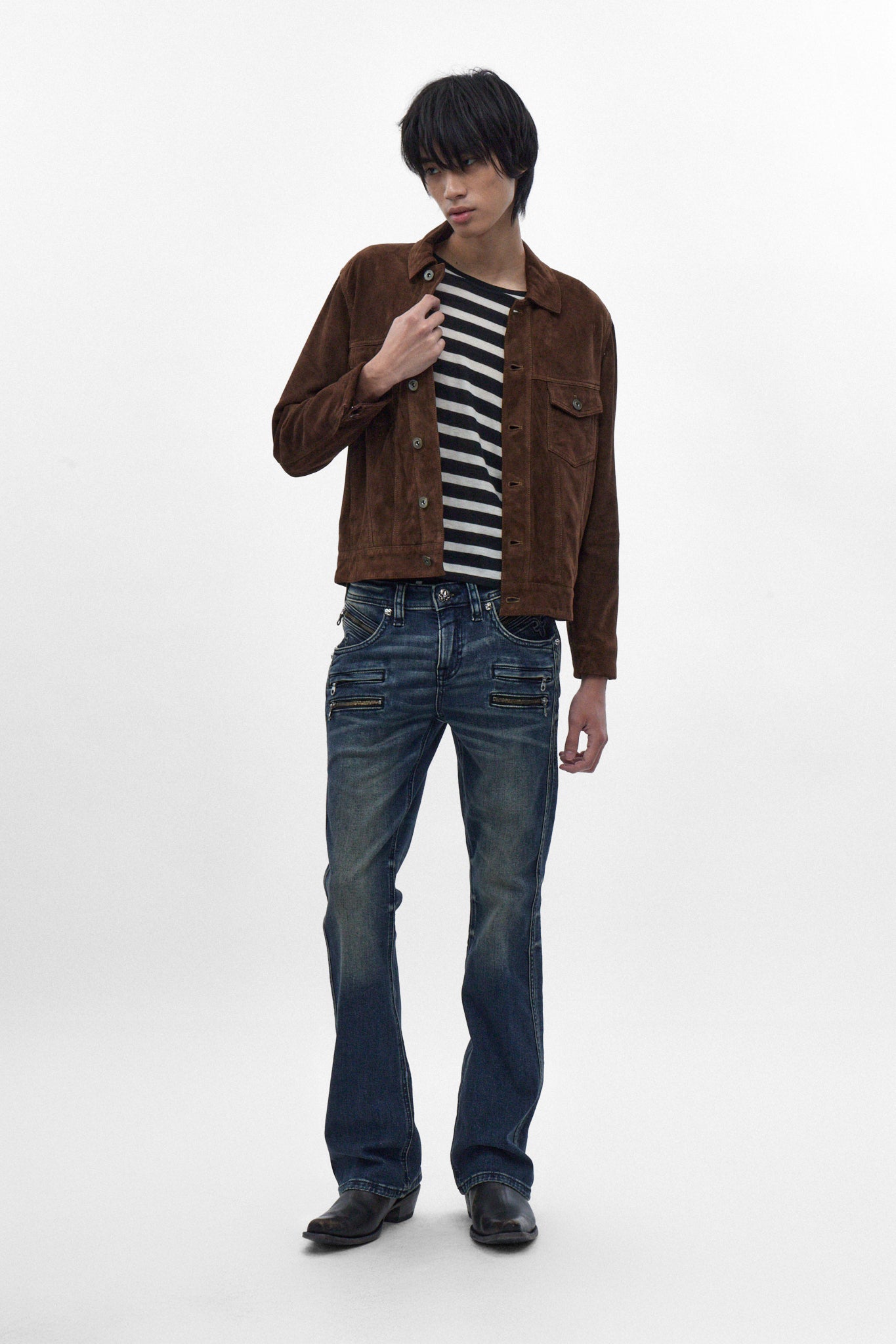 Jon Slim Flare Jeans in Dark Blue - Rock Revival®