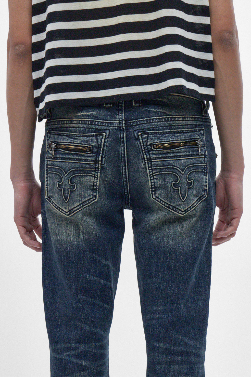 Jon Slim Flare Jeans in Dark Blue - Rock Revival®