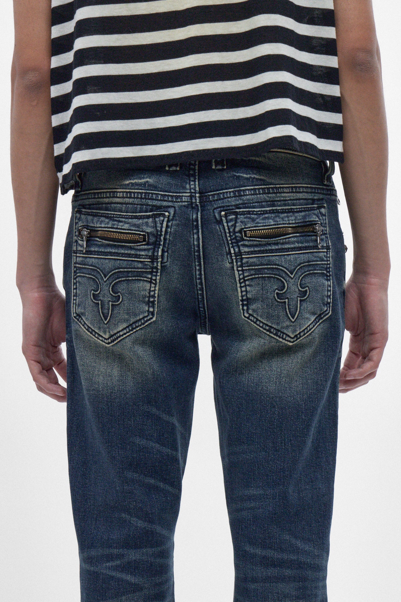 Jon Slim Flare Jeans in Dark Blue - Rock Revival®