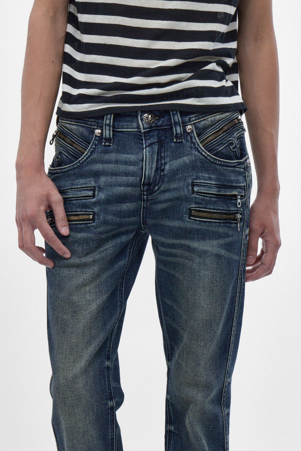 Jon Slim Flare Jeans in Dark Blue - Rock Revival®