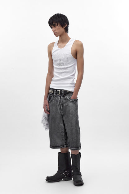 Rock Revival by Jaded London Silver Dust Shorts (M) - Rock Revival®