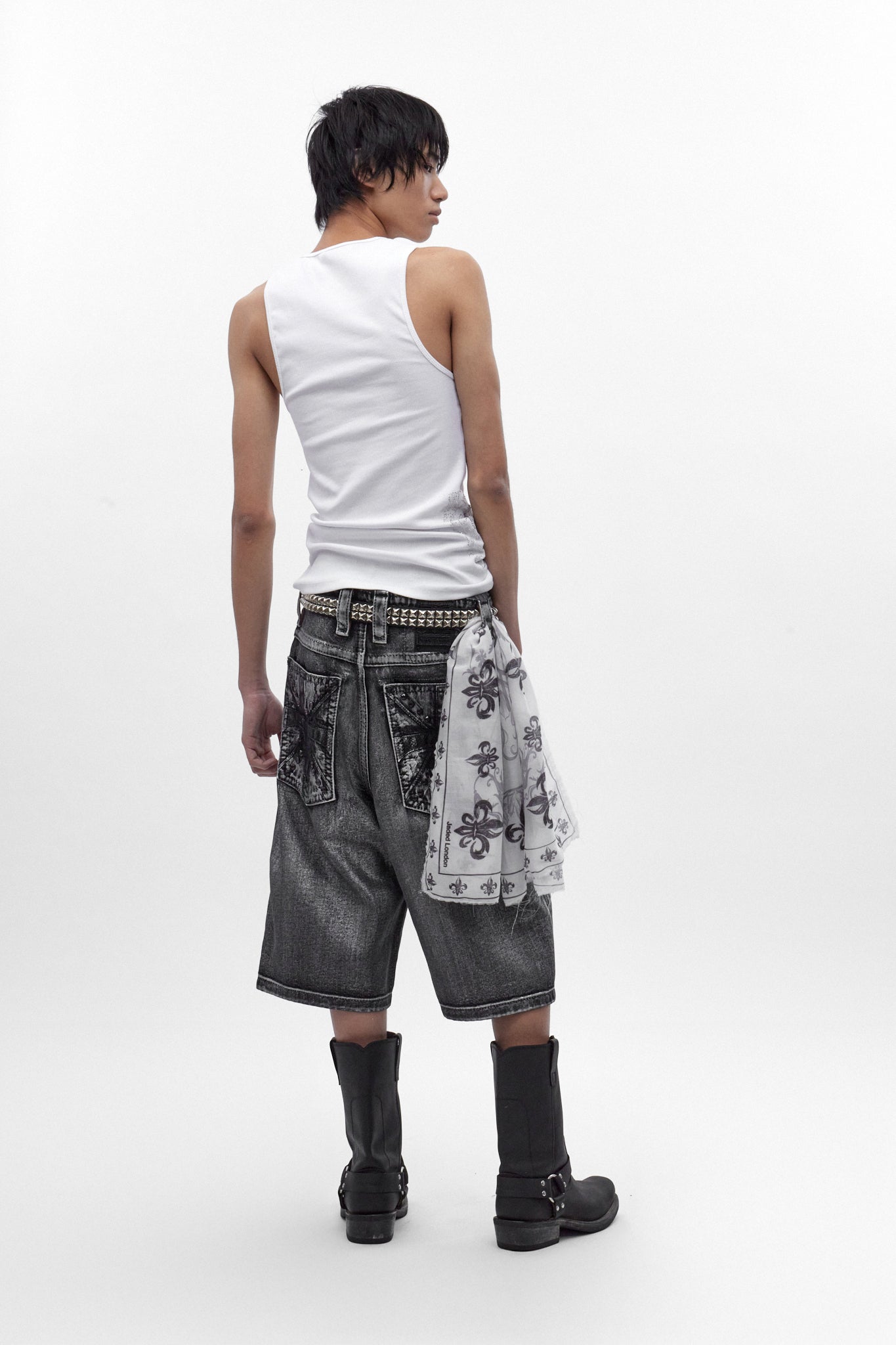 Rock Revival by Jaded London Silver Dust Shorts (M) - Rock Revival®