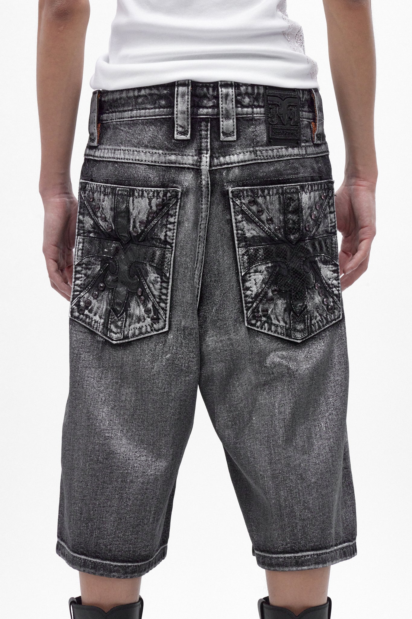 Rock Revival by Jaded London Silver Dust Shorts (M) - Rock Revival®