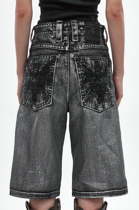 Blaze Denim Jort, by Jaded London - Rock Revival®