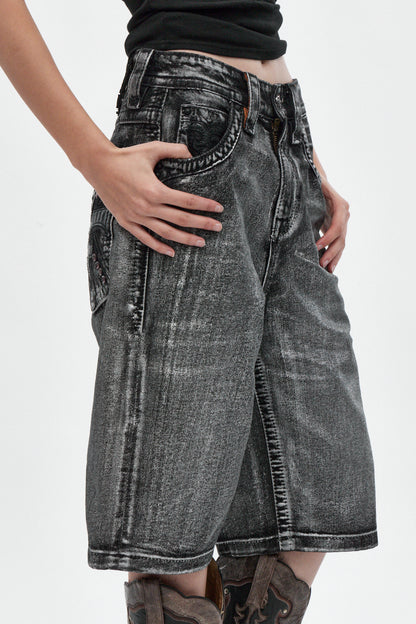 Blaze Denim Jort, by Jaded London - Rock Revival®