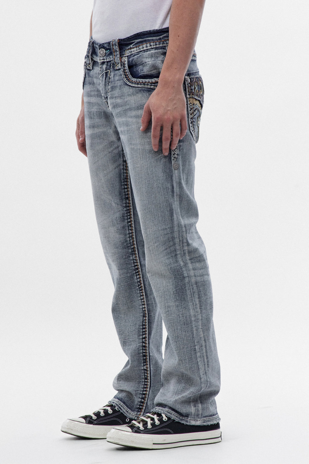 Judd Bootcut Jeans in Light Blue