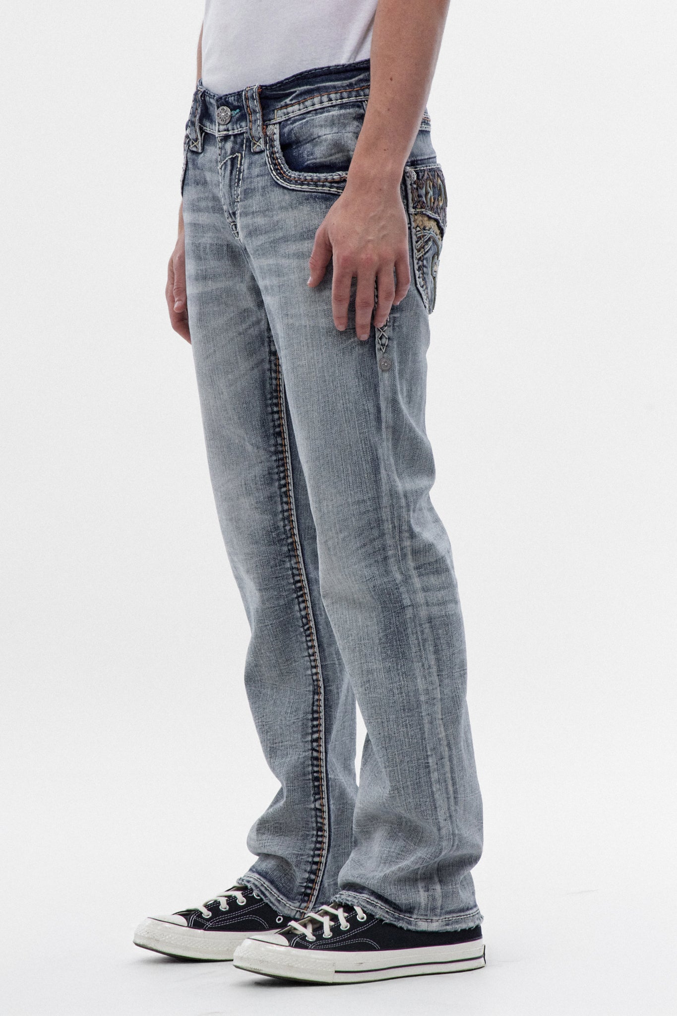 Judd Bootcut Jeans in Light Blue