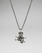 Frenchie Skull & Crossbones Pendant Necklace