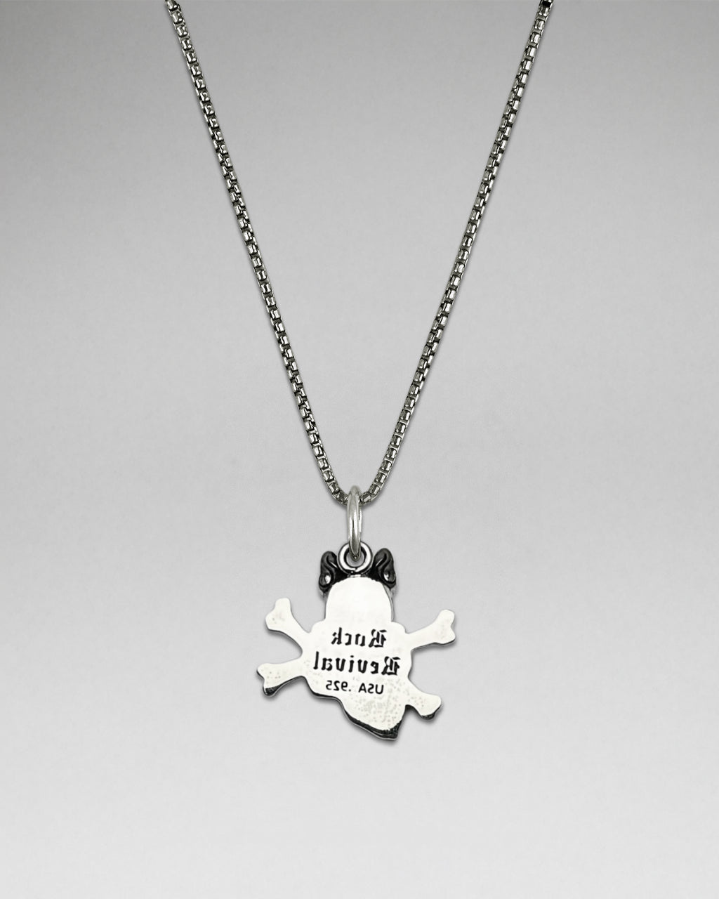 Frenchie Skull & Crossbones Pendant Necklace