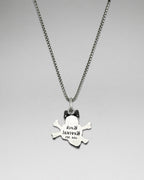 Frenchie Skull & Crossbones Pendant Necklace