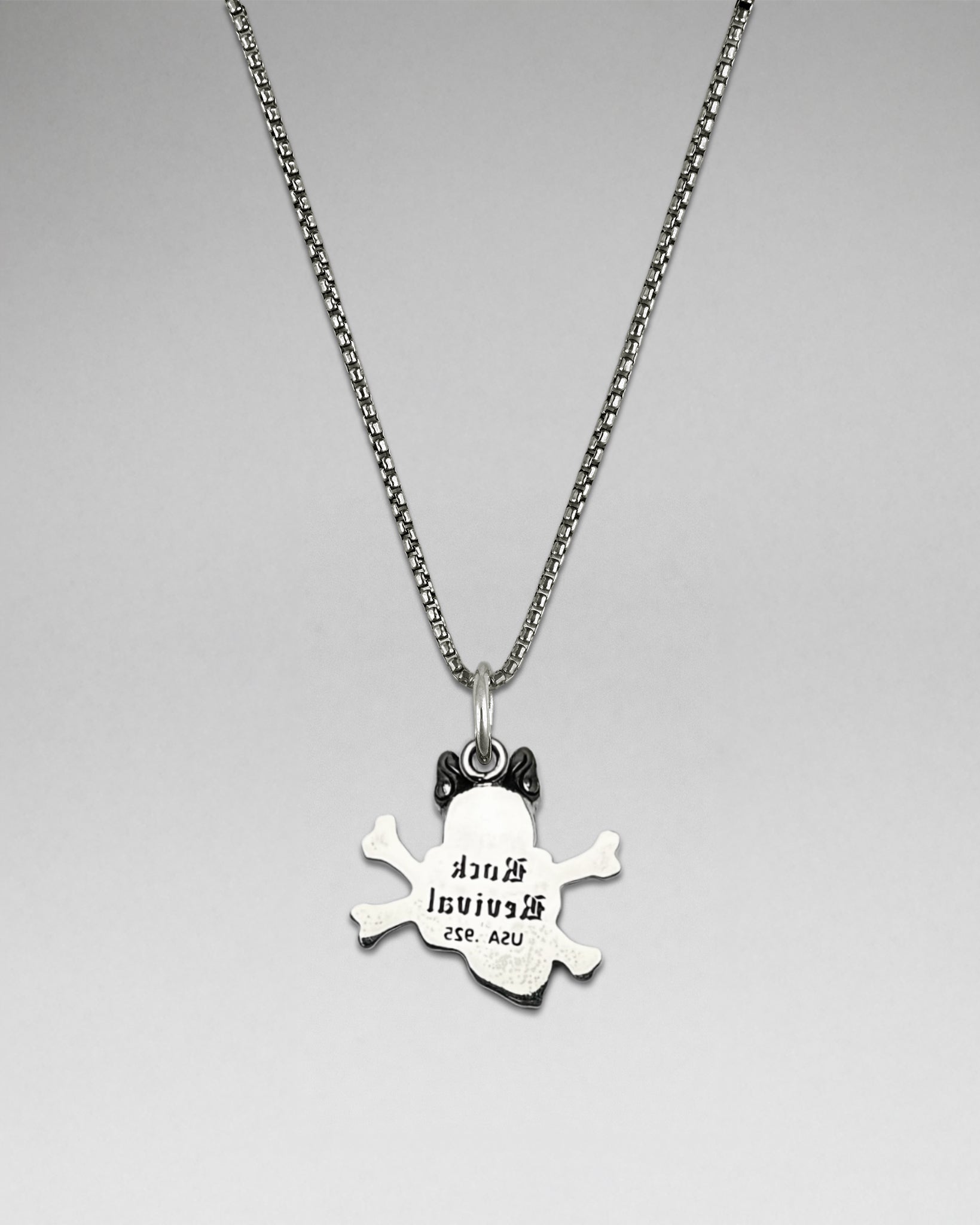 Frenchie Skull & Crossbones Pendant Necklace