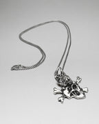 Frenchie Skull & Crossbones Pendant Necklace