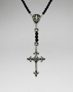 Onyx Rosary w/ FDL Cross