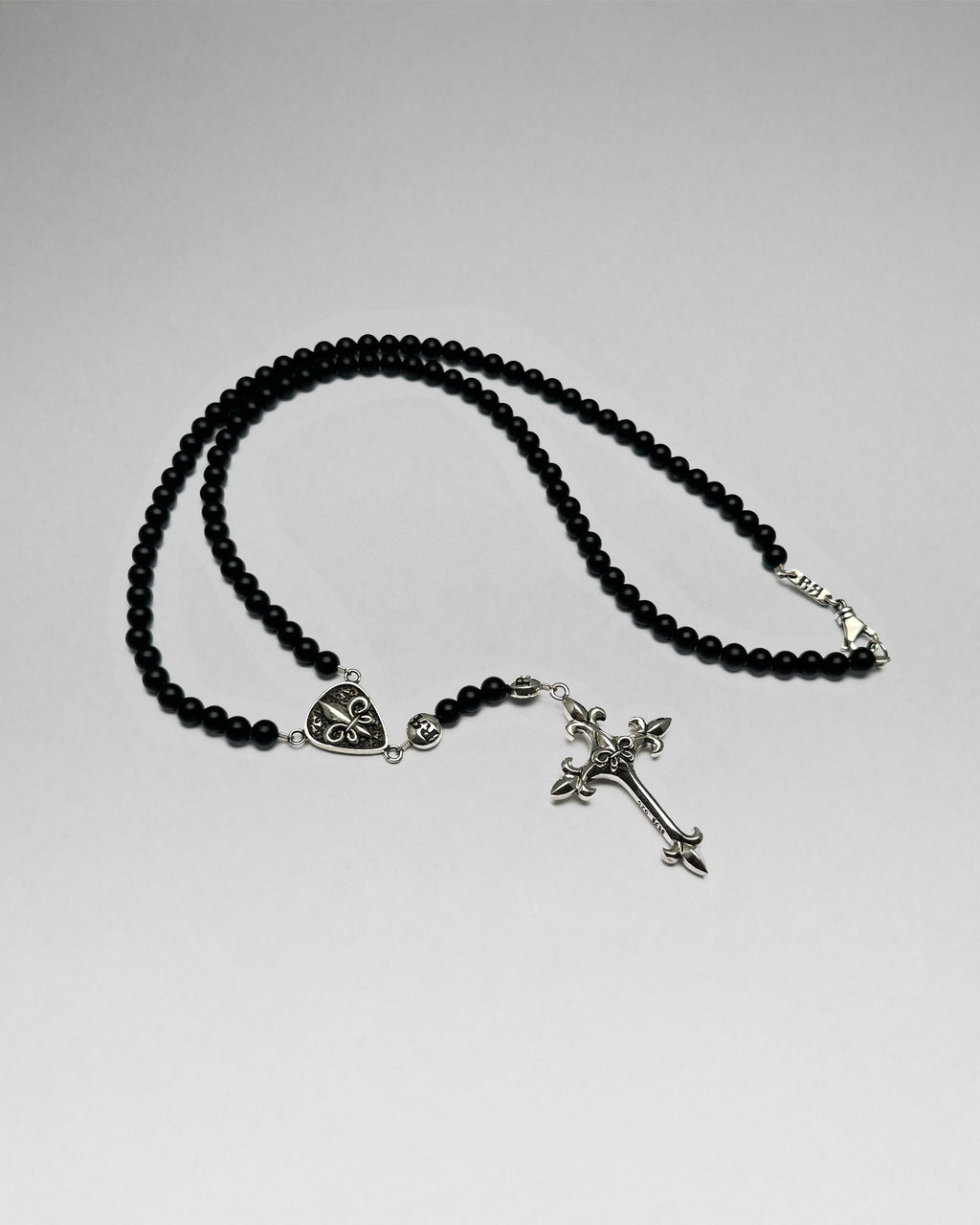Onyx Rosary w/ FDL Cross