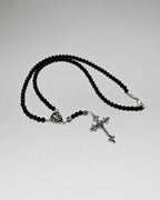 Onyx Rosary w/ FDL Cross