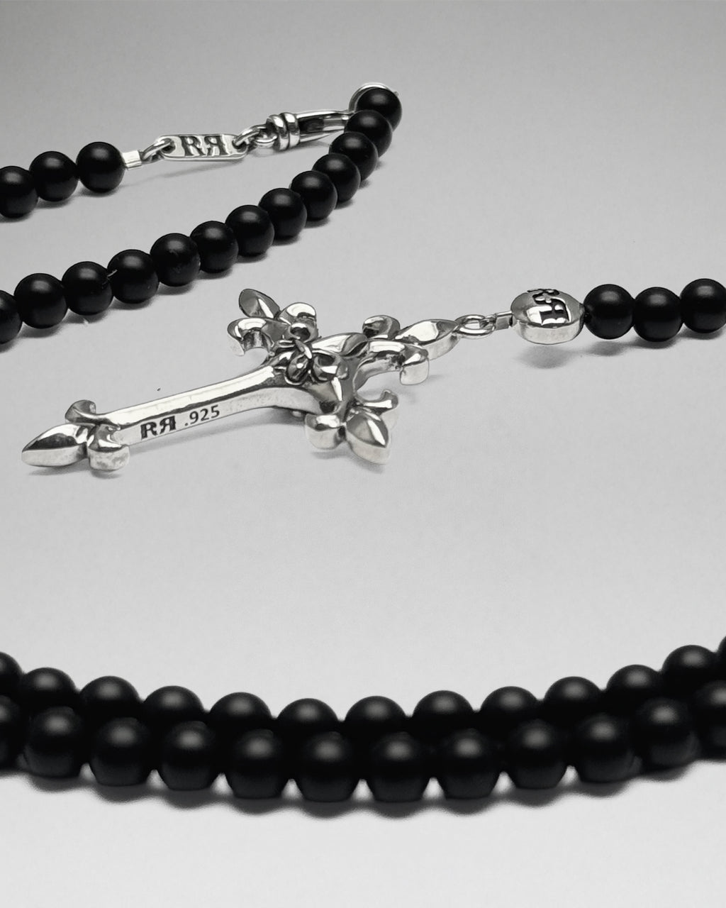 Onyx Rosary w/ FDL Cross