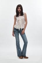 Kamil Super Low-Rise Bootcut in Medium Blue - Rock Revival®