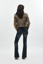Kamil Super Low-Rise Bootcut in Dark Blue - Rock Revival®