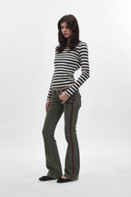 Kamil Super Low-Rise Bootcut in Olive - Rock Revival®