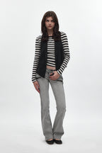 Kamil Super Low-Rise Bootcut in Light Gray - Rock Revival®