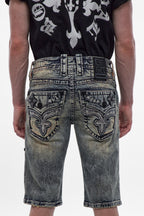 Pantalones cortos de mezclilla Kareen (H206) en azul vintage (6/10/26-DESC+IMG)