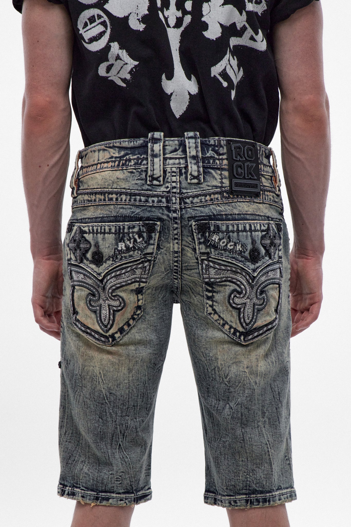 Pantalones cortos de mezclilla Kareen (H206) en azul vintage (6/10/26-DESC+IMG)