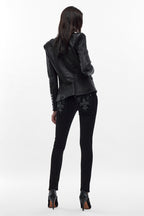 Kari Low-Rise Skinny Jeans in Black
