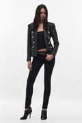 Kari Low-Rise Skinny Jeans in Black
