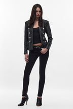 Kari Low-Rise Skinny Jeans in Black