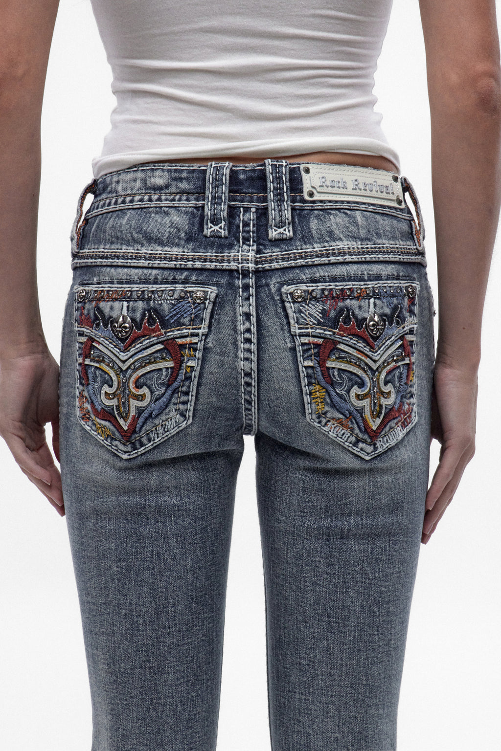 Karolina Low-Rise Skinny Jeans in Vintage Blue