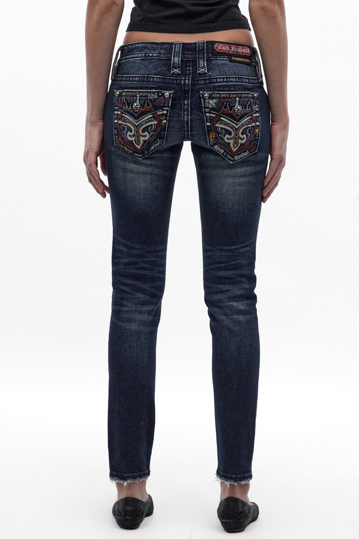 Karolina Low-Rise Skinny Jeans in Dark Blue