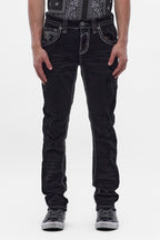 Kelley Alt Straight Jeans in Black Overdye Wash