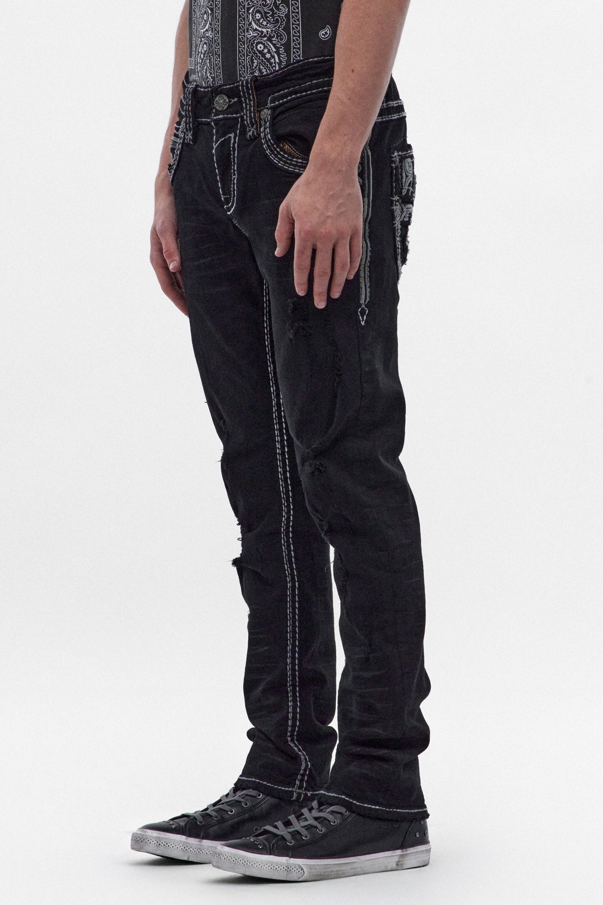 Kelley Alt Straight Jeans in Black Overdye Wash