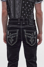 Kelley Alt Straight Jeans in Black Overdye Wash