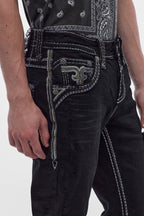 Kelley Alt Straight Jeans in Black Overdye Wash