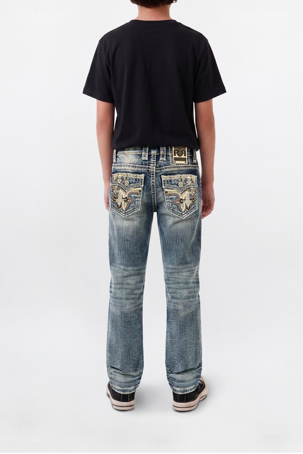Knox Boys Bootcut Jeans in Medium Blue