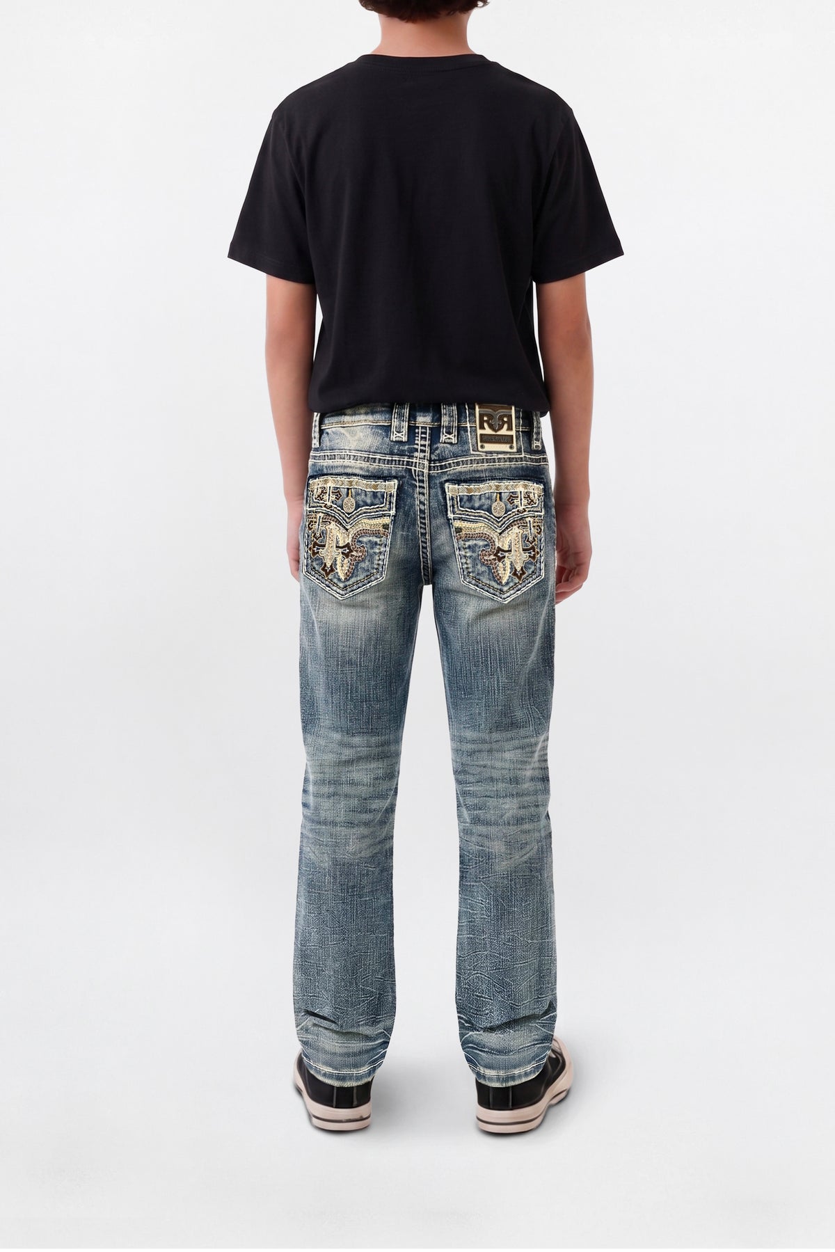 Knox Boys Bootcut Jeans in Medium Blue