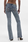 Lesia Low-Rise Bootcut Jeans in Light Blue
