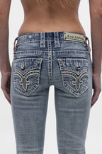Lesia Low-Rise Bootcut Jeans in Light Blue