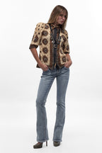 Lesia Low-Rise Bootcut Jeans in Light Blue