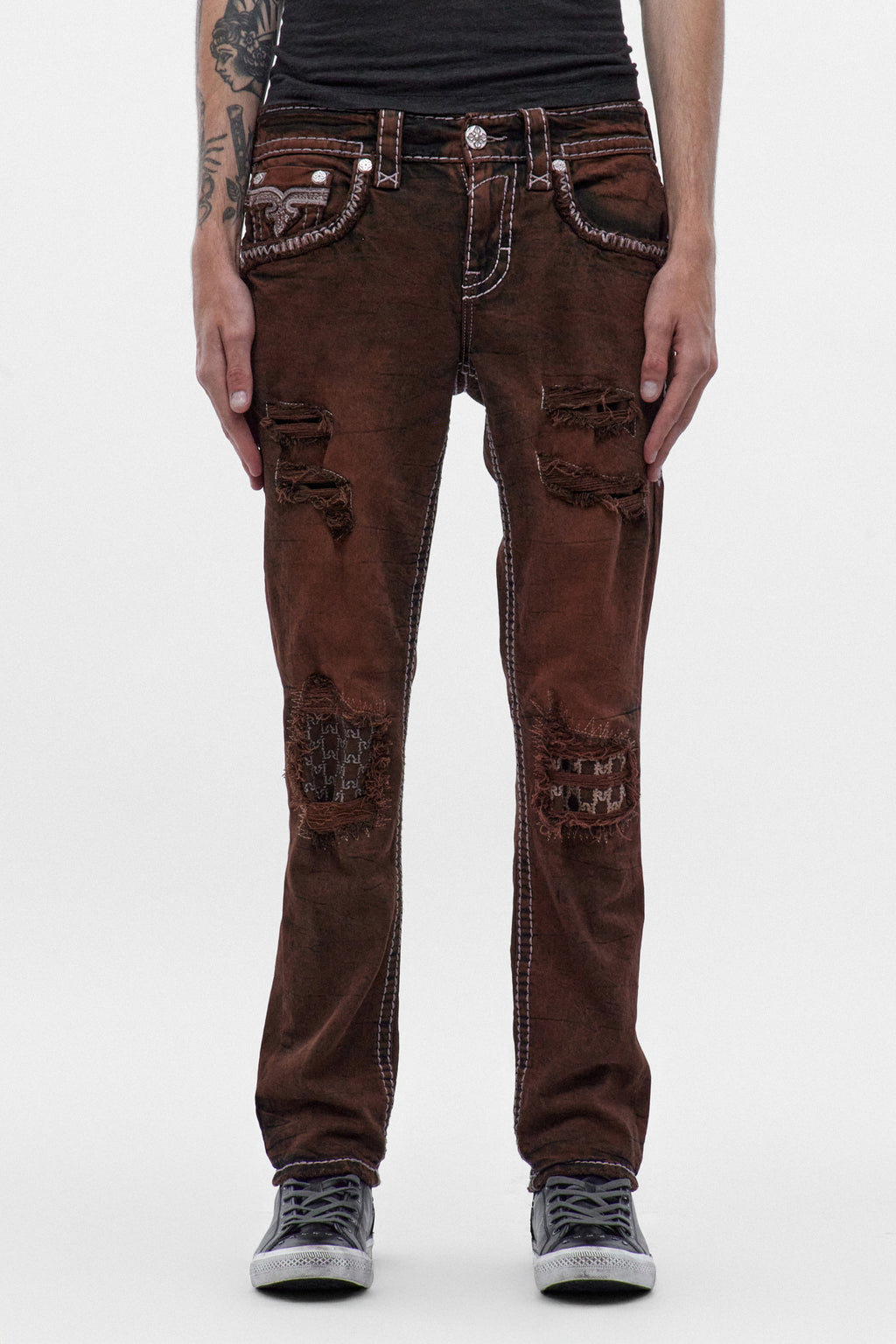 Lorenzo Alternative Straight Jeans (30/7/26+DESC+IMG+INV)(MARRÓN TEÑIDO)