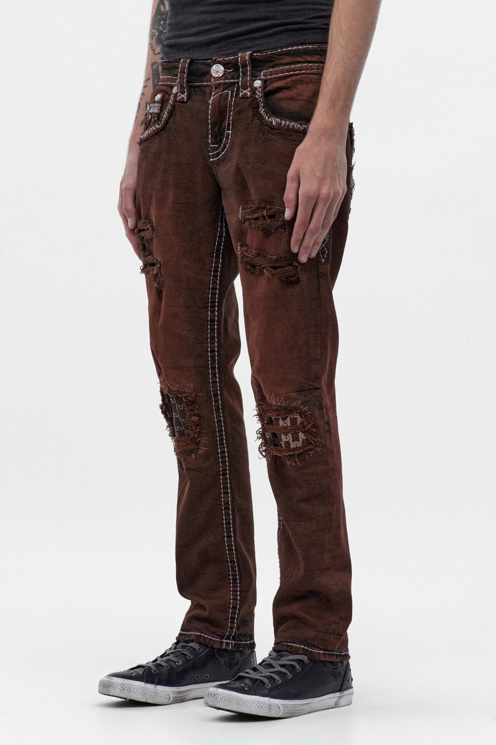 Lorenzo Alternative Straight Jeans (30/7/26+DESC+IMG+INV)(MARRÓN TEÑIDO)