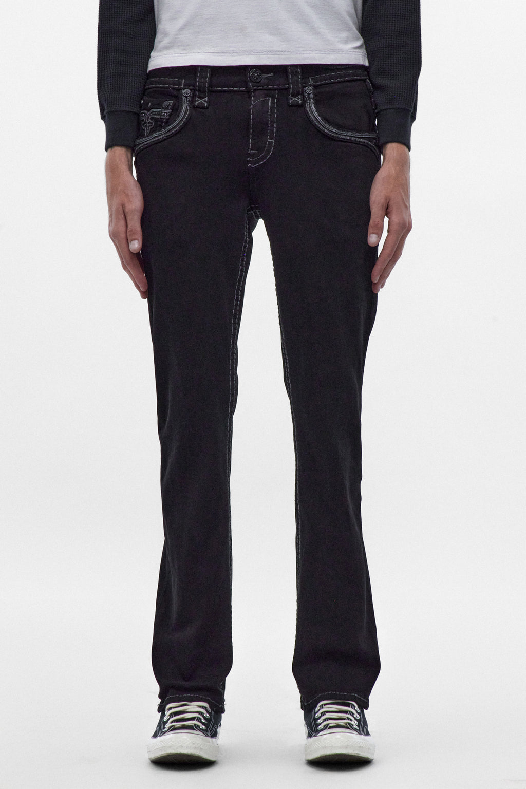 Lunar Rock Bootcut Jeans Overdyed Black Wash
