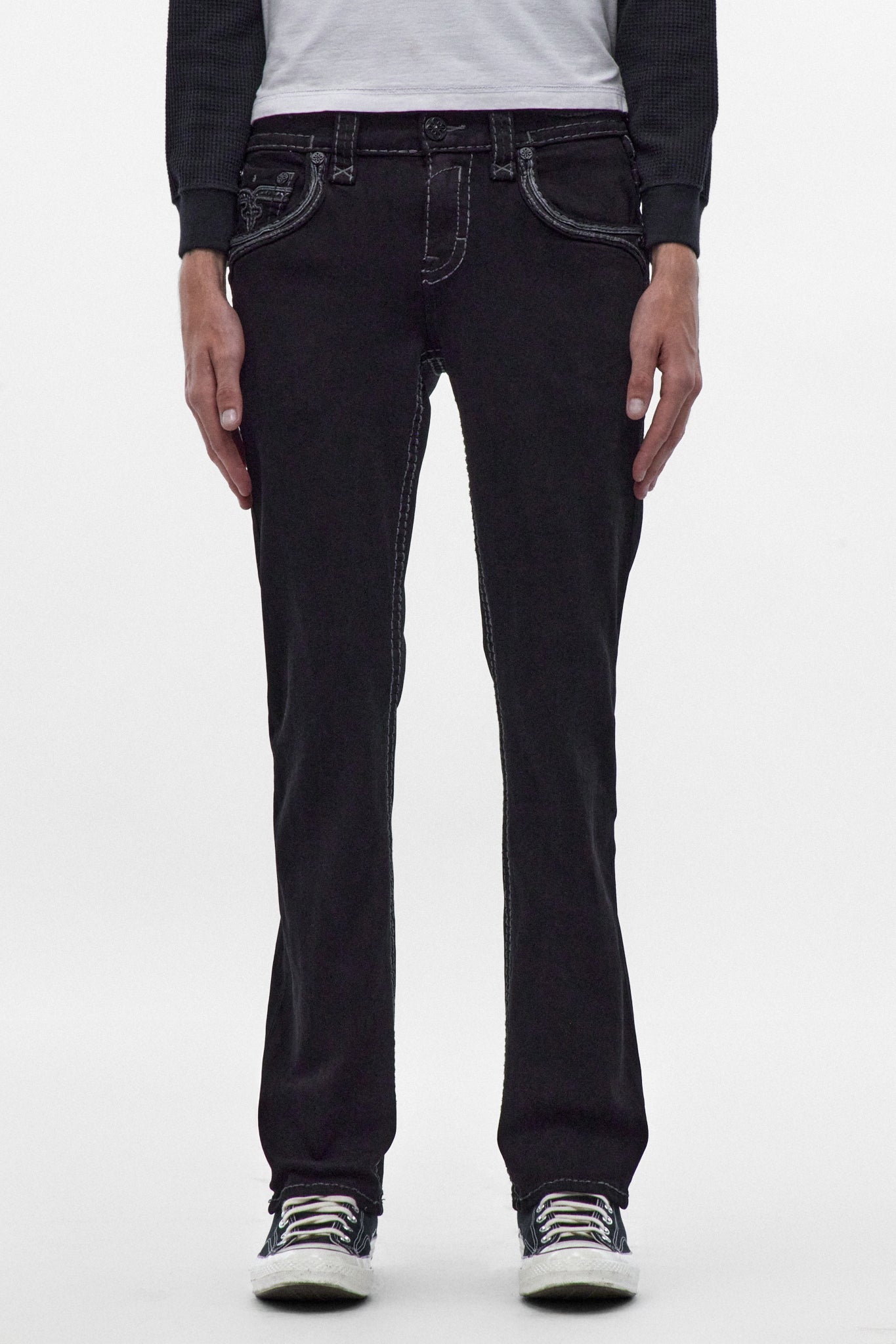 Lunar Rock Bootcut Jeans Overdyed Black Wash