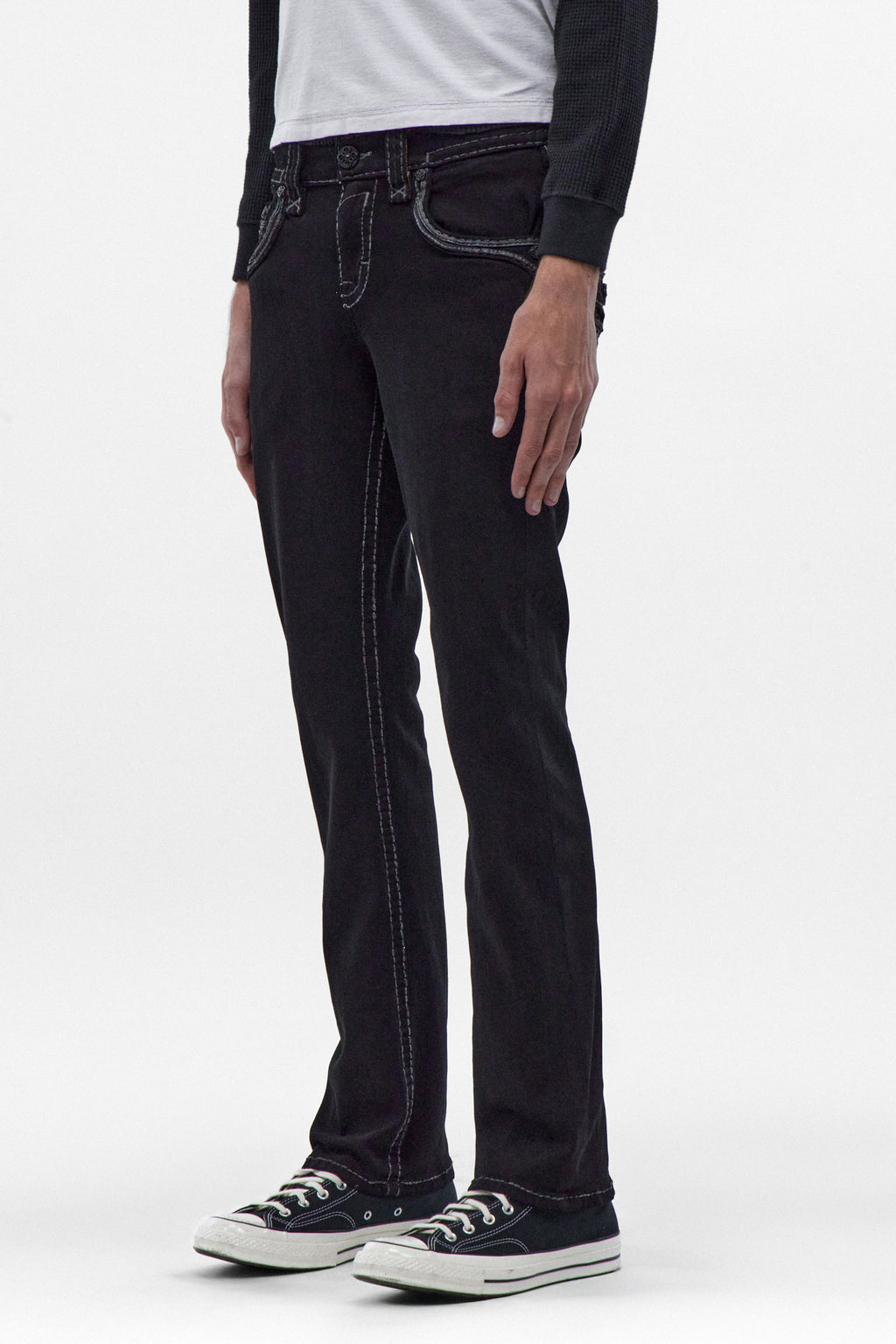 Lunar Rock Bootcut Jeans Overdyed Black Wash
