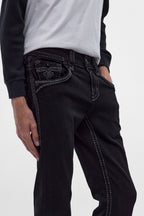Lunar Rock Bootcut Jeans Overdyed Black Wash
