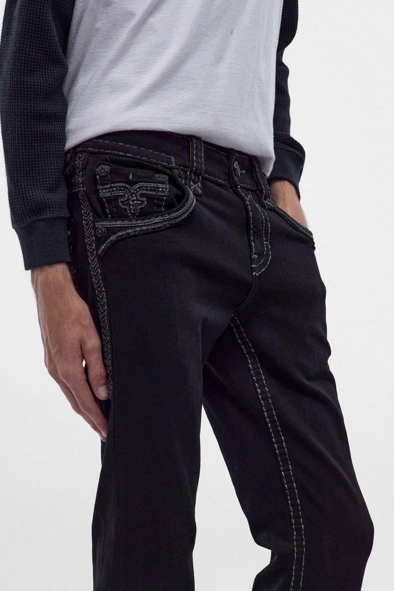 Lunar Rock Bootcut Jeans Overdyed Black Wash