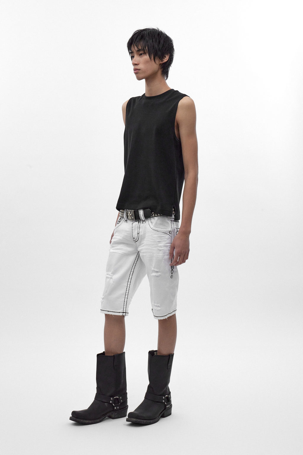 Lylee Denim Shorts in White - Rock Revival®